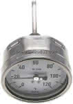 Bimetallthermometer, waage- recht D100/0 bis +120°C/100mm