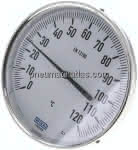 Bimetallthermometer, waage-,recht D160/0 bis +120°C/63mm