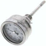 Bimetallthermometer, waage-,recht D63/0 bis +120°C/100mm