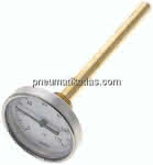Bimetallthermometer, waage-,recht D63/0 bis +120°C/160mm