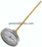 Bimetallthermometer, waage-,recht D63/0 bis +120°C/200mm