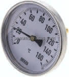 Bimetallthermometer, waage-,recht D100/0 bis +160°C/60mm