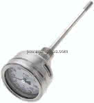 Bimetallthermometer, waage-,recht D63/0 bis +160°C/160mm