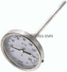 Bimetallthermometer, waage-,recht D80/0 bis +160°C/160mm