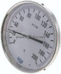Bimetallthermometer, waage-,recht D160/0 bis +200°C/100mm
