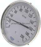 Bimetallthermometer, waage-,recht D160/0 bis +200°C/63mm