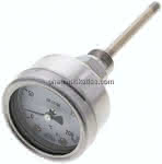 Bimetallthermometer, waage-,recht D63/0 bis +200°C/100mm