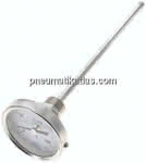 Bimetallthermometer, waage-,recht D63/0 bis +200°C/200mm