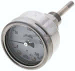 Bimetallthermometer, waage-,recht D63/0 bis +200°C/63mm