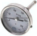 Bimetallthermometer, waage-,recht D63/0 bis +250°C/63mm