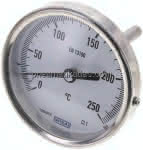 Bimetallthermometer, waage-,recht D80/0 bis +250°C/63mm