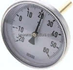 Bimetallthermometer, waage-,recht D100/-20 bis +60°C/100mm