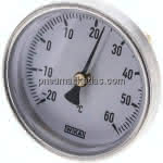 Bimetallthermometer, waage-,recht D63/-20 bis +60°C/40mm