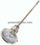 Bimetallthermometer, waage-,recht D63/0 bis +300°C/200mm
