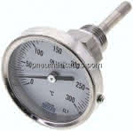 Bimetallthermometer, waage-,recht D63/0 bis +300°C/63mm
