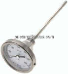 Bimetallthermometer, waage-,recht D80/0 bis +300°C/200mm