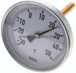 Bimetallthermometer, waage-,recht D100/-30 bis +50°C/100mm
