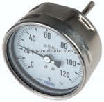 Bimetallthermometer, waage-,recht D100/-30 bis +50°C/160mm