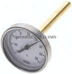 Bimetallthermometer, waage-,recht D63/-30 bis +50°C/100mm