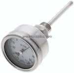 Bimetallthermometer, waage-,recht D63/-30 bis +50°C/100mm