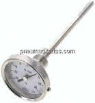 Bimetallthermometer, waage-,recht D63/-30 bis +50°C/160mm