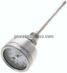 Bimetallthermometer, waage-,recht D63/-30 bis +50°C/160mm