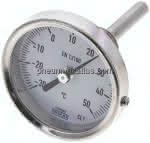 Bimetallthermometer, waage-,recht D63/-30 bis +50°C/63mm