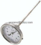 Bimetallthermometer, waage-,recht D80/-30 bis +50°C/200mm