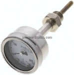 Bimetallthermometer, waage-,recht D63/0 bis +400°C/63mm