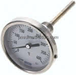 Bimetallthermometer, waage-,recht D80/0 bis +400°C/100mm