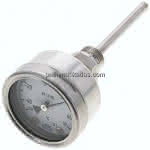Bimetallthermometer, waage-,recht D63/-50 bis +50°C/100mm