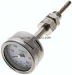 Bimetallthermometer, waage-,recht D63/0 bis +600°C/63mm
