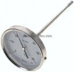 Bimetallthermometer, waage-,recht D100/0 bis +60°C/200mm