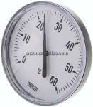 Bimetallthermometer, waage-,recht D100/0 bis +60°C/60mm