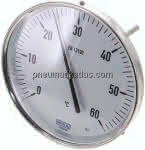 Bimetallthermometer, waage-,recht D160/0 bis +60°C/160mm