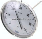 Bimetallthermometer, waage-,recht D160/0 bis +60°C/200mm