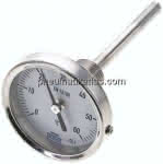 Bimetallthermometer, waage-,recht D63/0 bis +60°C/100mm