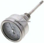 Bimetallthermometer, waage-,recht D63/0 bis +60°C/100mm