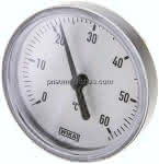 Bimetallthermometer, waage-,recht D63/0 bis +60°C/40mm