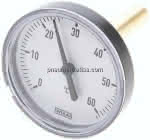 Bimetallthermometer, waage-,recht D63/0 bis +60°C/60mm