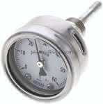 Bimetallthermometer, waage-,recht D63/0 bis +60°C/63mm