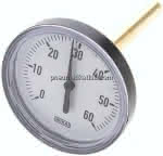 Bimetallthermometer, waage-,recht D80/0 bis +60°C/100mm