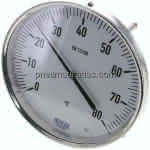 Bimetallthermometer, waage-,recht D160/0 bis +80°C/160mm