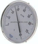 Bimetallthermometer, waage-,recht D160/0 bis +80°C/63mm