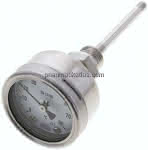 Bimetallthermometer, waage-,recht D63/0 bis +80°C/100mm