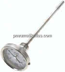Bimetallthermometer, waage-,recht D63/0 bis +80°C/200mm