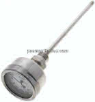 Bimetallthermometer, waage-,recht D63/0 bis +80°C/200mm