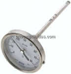 Bimetallthermometer, waage-,recht D80/0 bis +80°C/160mm