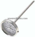Bimetallthermometer, waage-,recht D63/0 bis +160°C/160mm
