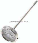 Bimetallthermometer, waage-,recht D63/0 bis +160°C/200mm